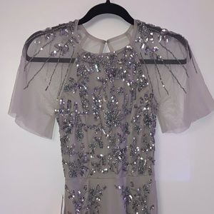 ASOS Silver Sequin and Tulle Dress